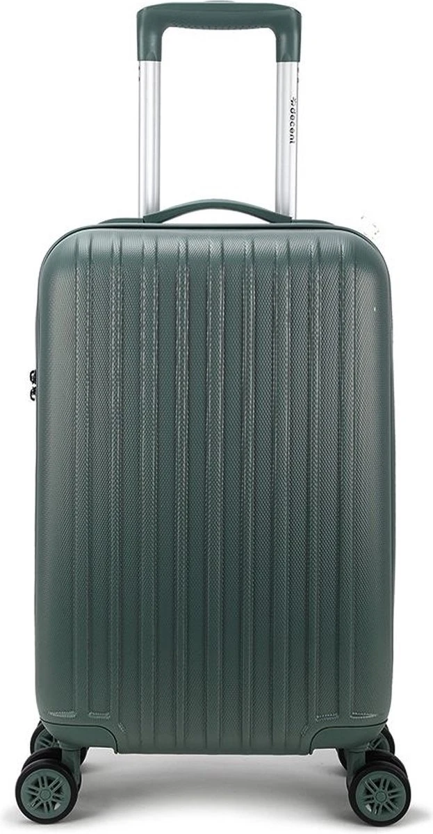 Decent Handbagage Koffer / Trolley / Reiskoffer - 55 Cm - 38 Liter - ABS - Tranporto - Groen 3 Decent Handbagage Koffer / Trolley / Reiskoffer - 55 Cm - 38 Liter - ABS - Tranporto - Groen