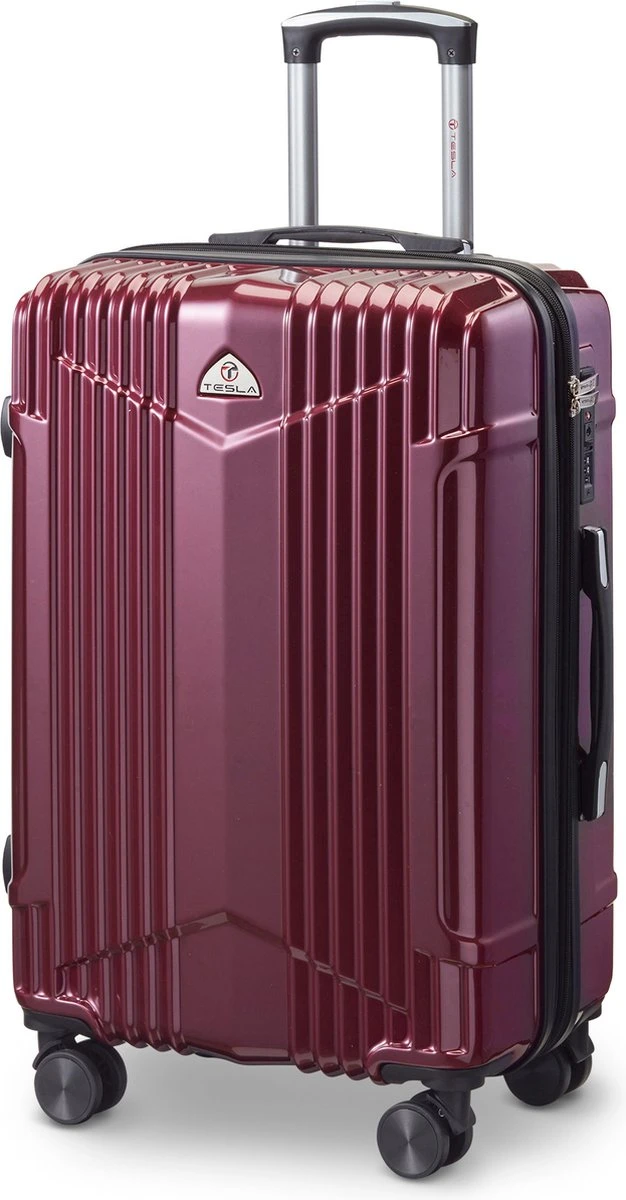 Tesla PC - Reiskoffer - 65 Cm - 4 Wielen - Rood 3 Tesla PC - Reiskoffer - 65 Cm - 4 Wielen - Rood