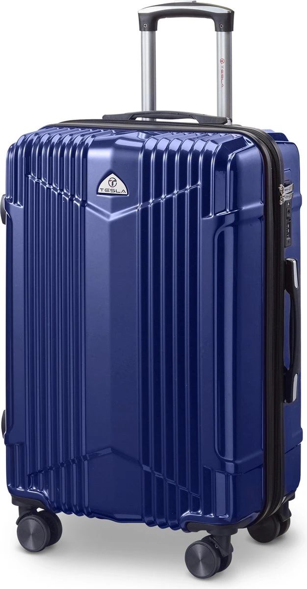 Tesla PC - Reiskoffer - 65 Cm - 4 Wielen - Blauw 3 Tesla PC - Reiskoffer - 65 Cm - 4 Wielen - Blauw