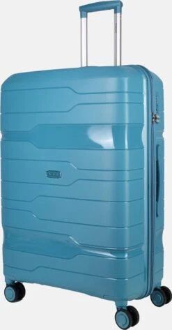 Decent ONE-CITY Large Koffer - 76 Cm - TSA Slot - Petrol -Voyago Winkel 627x1200 5