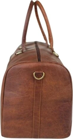 Fana Bags Leren Weekendtas Cognac - Leren Reistas - Grote Reistas Leder - Cadeau Mannen - Reistas/Weekendtas/Sporttas Echt Leer - Duffel Bag -Voyago Winkel 631x1200 18