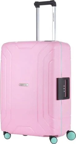 CarryOn Steward TSA Reiskoffer - 65cm Trolley Met Kliksloten - Dubbele Wielen - Roze
