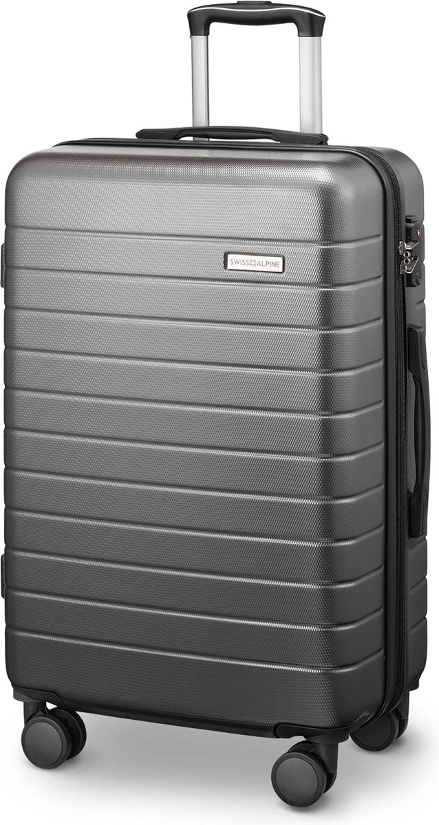 Swiss Alpine 2.0 - Reiskoffer - 67 Cm - 4 Wielen - Grijs 3 Swiss Alpine 2.0 - Reiskoffer - 67 Cm - 4 Wielen - Grijs