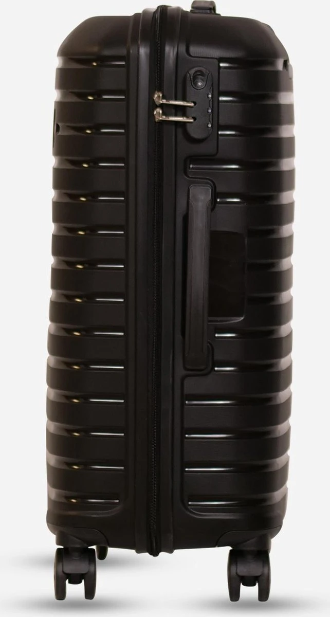 ©TROLLEYZ - Berlin No.11 - Reiskoffer 69cm Met Cijferslot - Dubbele Wielen - 360° Spinners - 100% Polypropyleen- Reiskoffer In Night Black 11 ©TROLLEYZ - Berlin No.11 - Reiskoffer 69cm Met Cijferslot - Dubbele Wielen - 360° Spinners - 100% Polypropyleen- Reiskoffer In Night Black - Afbeelding 9