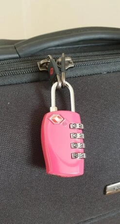 TSA Kofferslot 4 Cijfers - Reisslot - Reis Cijferslot - Cijferhangslot - Hangslot - Bagageslotjes - Slot Voor Bagage : Rood - 1 Stuk -Voyago Winkel 645x1200 15