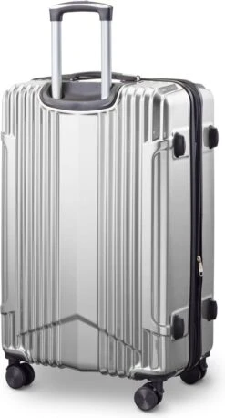 Tesla PC - Reiskoffer - 75 Cm - 4 Wielen - Zilver -Voyago Winkel 647x1200 11