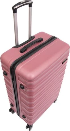 Tobeyz - Kofferset - 3-delig Roze Handbagage - Verrijdbaar Op 4 Wielen - Stevig ABS - Lichtgewicht, Trolley -Voyago Winkel 648x1200 1