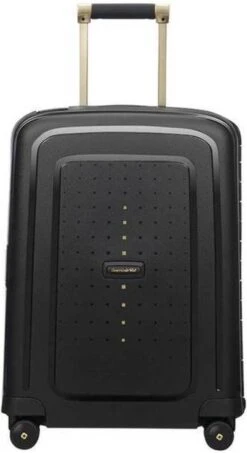 Samsonite Reiskoffer - S'Cure Dlx Spinner 55/20 (Handbagage) Black/Gold Deluscious -Voyago Winkel 655x1200 3