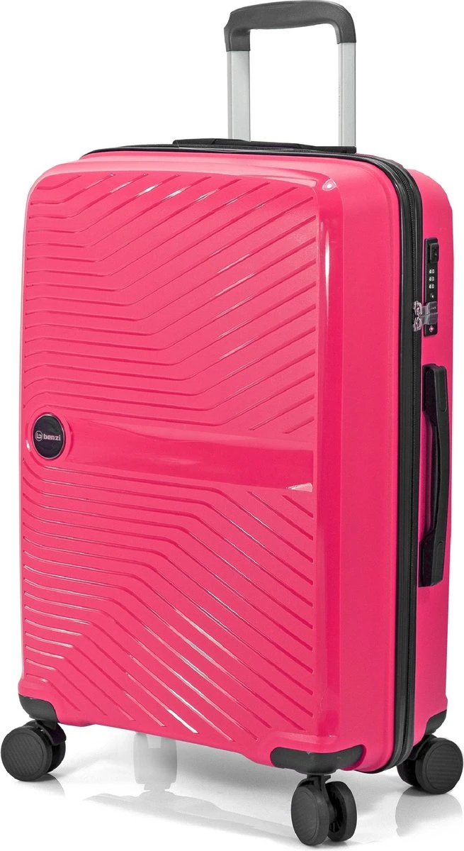 Benzi Ovar Grote Koffer - 75 Cm - 95 Liter - Fuchsiaroze 3 Benzi Ovar Grote Koffer - 75 Cm - 95 Liter - Fuchsiaroze