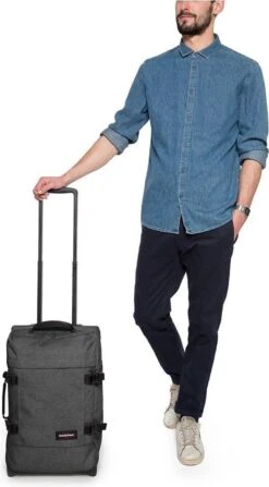 Eastpak TRANVERZ S Reiskoffer, Handbagage (51 X 32.5 X 23 Cm) - Black Denim -Voyago Winkel 663x1200 8