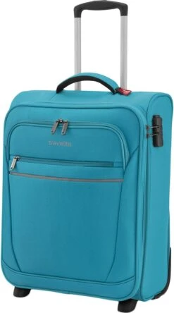 Travelite Cabin 2 Wheel Trolley Turquoise -Voyago Winkel 667x1200 4