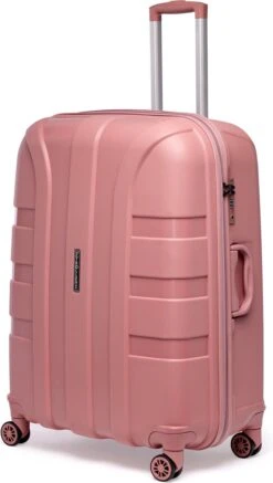 ©TROLLEYZ - Paris No.5 - Reiskoffer - 78cm Met TSA Slot - Dubbele Wielen - 360° Spinners - 100% Polypropyleen - Reiskoffer In Rose Blush -Voyago Winkel 678x1200 10