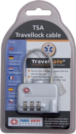 Travelsafe - TSA Kabelslot - Grijs -Voyago Winkel 682x1200 3