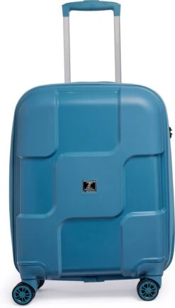 ©TROLLEYZ - Venice No.10 - Trolley - 55cm Met TSA Slot - Dubbele Wielen - 360° Spinners - 100% Polypropyleen - Handbagage Koffer In Ice Blue