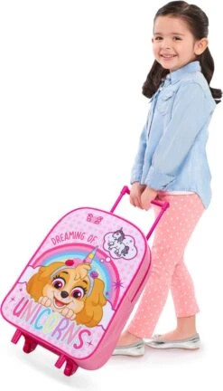Paw Patrol SKYE Unicorn Eenhoorn Trolley Koffertje Vakantie Logeren Tripjes Roze Regenboog -Voyago Winkel 686x1200 3