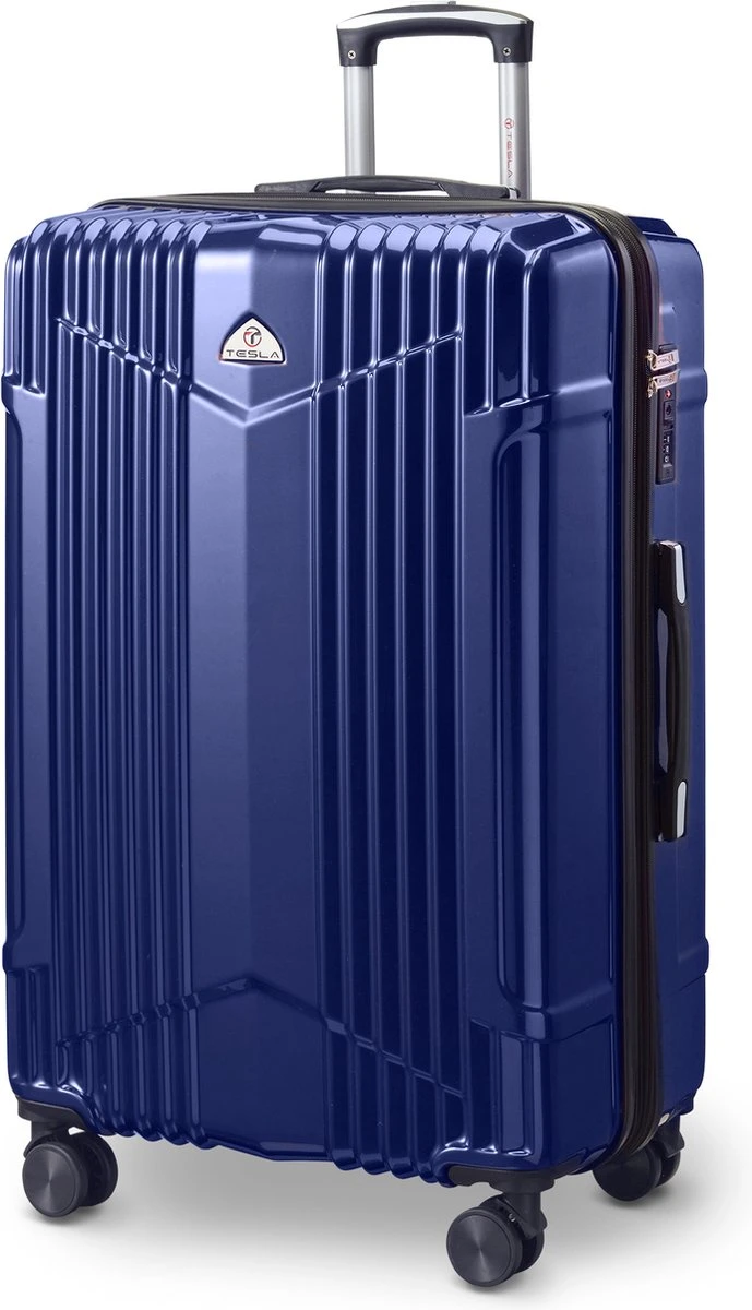 Tesla PC - Reiskoffer - 75 Cm - 4 Wielen - Blauw 3 Tesla PC - Reiskoffer - 75 Cm - 4 Wielen - Blauw