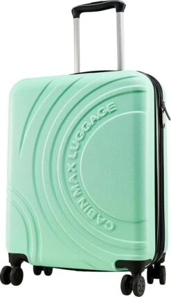 CabinMax Velocity Handbagage Koffer - Uitbreidbaar Trolley 44L - Harde Reiskoffer - 55x40x20/25 Cm - Lichtgewicht - Groot Capaciteit - Mint Groen