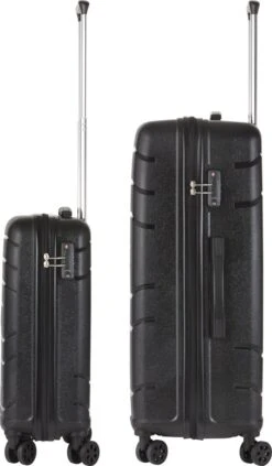 TravelZ Big Bars Kofferset - Trolleyset TSA 2-delig - Handbagage En Groot - Zwart -Voyago Winkel 701x1200 1