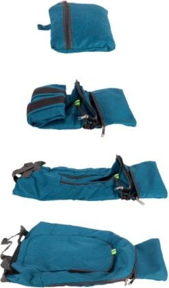 KIKKERLAND Compact Backpack - Foldable / Easily Take With You Anywhere! - Great For Travel, Shopping & Outdoor Adventures - Made From Strong 100% Polyester Snow Canvas - 17Liters - 44x28x14cm(18x14x4cm) -Voyago Winkel 704x1200 7