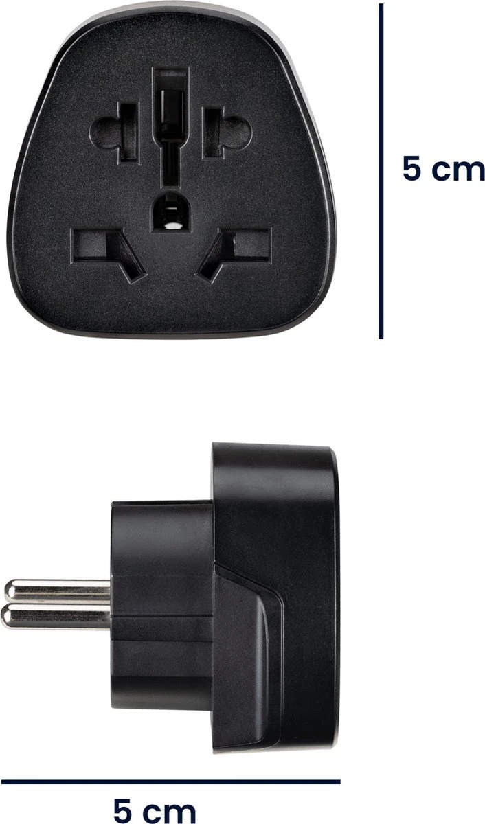 Kwcommerce Reisstekker UK Naar EU – Geschikt Voor Stopcontacten Type C, E En F - Set Van 2 Stuks - Reisadapters - Zwart 13 Kwcommerce Reisstekker UK Naar EU – Geschikt Voor Stopcontacten Type C, E En F - Set Van 2 Stuks - Reisadapters - Zwart - Afbeelding 11