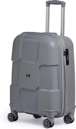 ©TROLLEYZ - Venice No.10 - Trolley - 55cm Met TSA Slot - Dubbele Wielen - 360° Spinners - 100% Polypropyleen - Handbagage Koffer In Silver Stone 21 ©TROLLEYZ - Venice No.10 - Trolley - 55cm Met TSA Slot - Dubbele Wielen - 360° Spinners - 100% Polypropyleen - Handbagage Koffer In Silver Stone -Voyago Winkel 708x1200 2