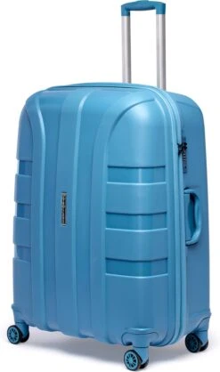 ©TROLLEYZ - Paris No.5 - Reiskoffer - 78cm Met TSA Slot - Dubbele Wielen - 360° Spinners - 100% Polypropyleen - Reiskoffer In Ice Blue -Voyago Winkel 709x1200 9