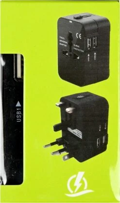 Benson Wereldstekker - Reisadapter - Internationaal - 2 USB Poorten - Zwart -Voyago Winkel 714x1200 6
