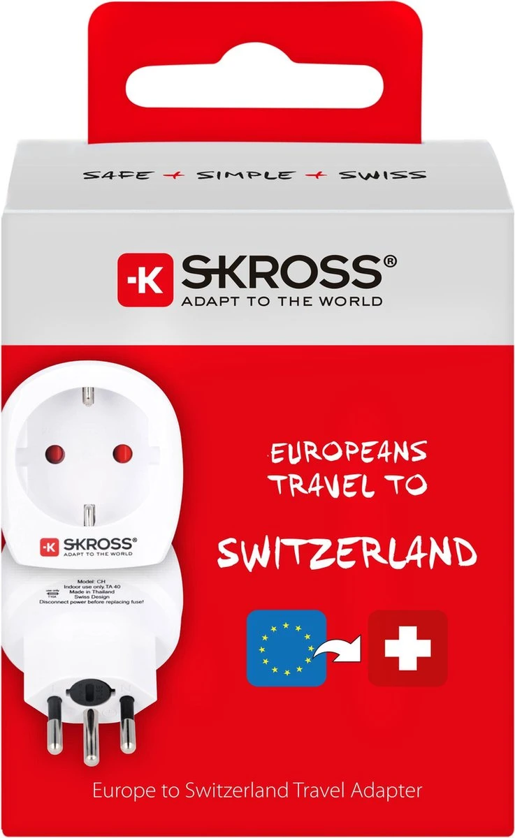 SKROSS Reisstekker Europa Naar Zwitserland 21 SKROSS Reisstekker Europa Naar Zwitserland - Afbeelding 19