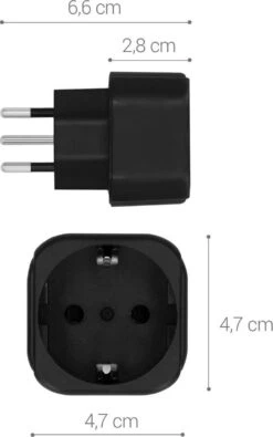 Kwmobile 2x Reisstekker Type J - Ideaal Voor Reizen In Zwitserland, Jordanië, Liechtenstein, Madagaskar En Malediven - Vakantiestekker In Zwart -Voyago Winkel 751x1200 11