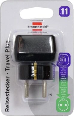 Brennenstuhl Reisstekker / Reisadapter (reisstekkeradapter Voor: Beschermcontact Stopcontact En USA & Japan Stekker) Zwart -Voyago Winkel 765x1200 24