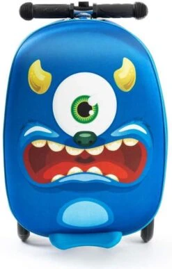 Jongens Koffer Hand Bagage Koffer En Step In 1 - Blauw - 21 Liter - 40x20x25 Cm Incl. Nekkussen Vliegtuig -Voyago Winkel 766x1200 2