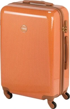 Princess Traveller Trendy Dots - Reiskoffer - Terra - M - 66cm -Voyago Winkel 773x1200 3