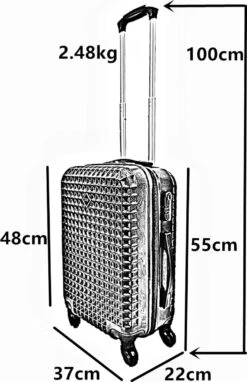 SB Travelbags Handbagage Koffer 55cm 4 Wielen Trolley - Zwart 16 SB Travelbags Handbagage Koffer 55cm 4 Wielen Trolley - Zwart -Voyago Winkel 775x1200 2