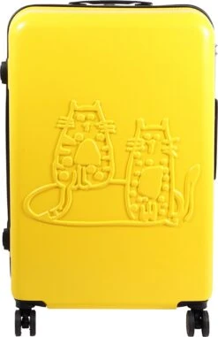 Biggdesign Cats Handbagage - Koffer - Reiskoffer - Geel - Klein