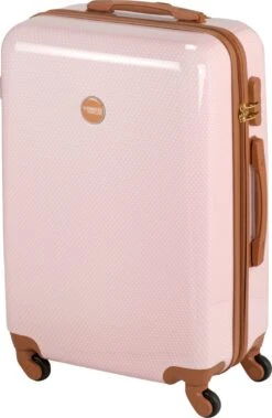 Princess Traveller Trendy Dots - Reiskoffer - Roze - M - 66cm -Voyago Winkel 783x1200 7