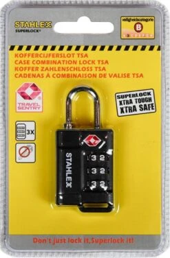 Stahlex Koffercijferslot Met TSA - 3-Cijferig - Zwart -Voyago Winkel 788x1200 11
