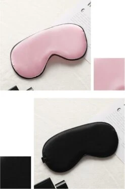 Zijden Verduisterende Slaapmasker Voor Volwassenen - Vrouwen En Mannen - Verstelbaar - Oogmasker - Nachtmasker - Reismasker - Slaap Masker - Oog Masker - Roze -Voyago Winkel 792x1200 18