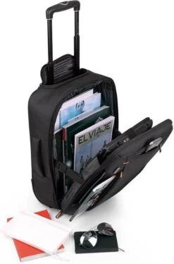 Gabol - Piloto Roma - Handbagage Laptop Rugzaktrolley - Zwart -Voyago Winkel 792x1200 3