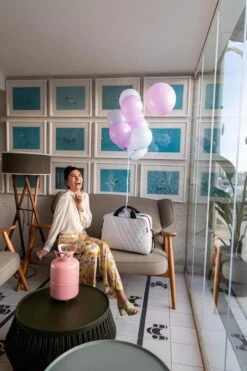 Reisenthel Dufflebag M Reistas - 38L - Rhombus Licht Grijs -Voyago Winkel 799x1200 279