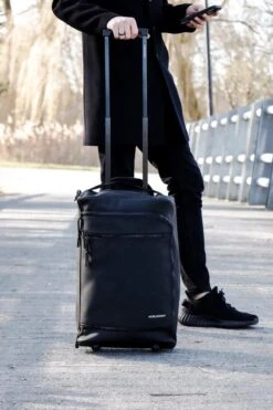 Norlander Lyon Trolleytas - Dull PU - 21 Liter - Zwart -Voyago Winkel 800x1200 79