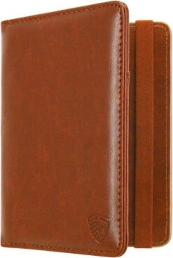Merkloos Luxe Style RFID Paspoort Hoesje Anti Skim / Paspoorthouder Cognac Bruin -Voyago Winkel 808x1200 9