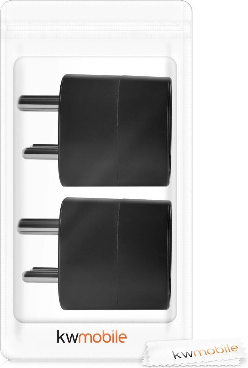 Kwmobile Set Van 2 Reisstekkers - Type D Wereldstekker - Voor Het Opladen Van Je Telefoon En Reisaccessoires - In Bijv. India, Nepal En Sri Lanka - Zwart 4 Kwmobile Set Van 2 Reisstekkers - Type D Wereldstekker - Voor Het Opladen Van Je Telefoon En Reisaccessoires - In Bijv. India, Nepal En Sri Lanka - Zwart - Afbeelding 2