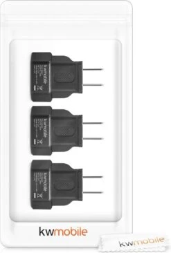 Kwmobile Reisadapter Voor USA-stopcontact - Set Van 3 Reisstekkers- Geschikt Voor Landen Met Type-A Stopcontact - Voor O.a. USA, Canada En Mexico -Voyago Winkel 809x1200 16