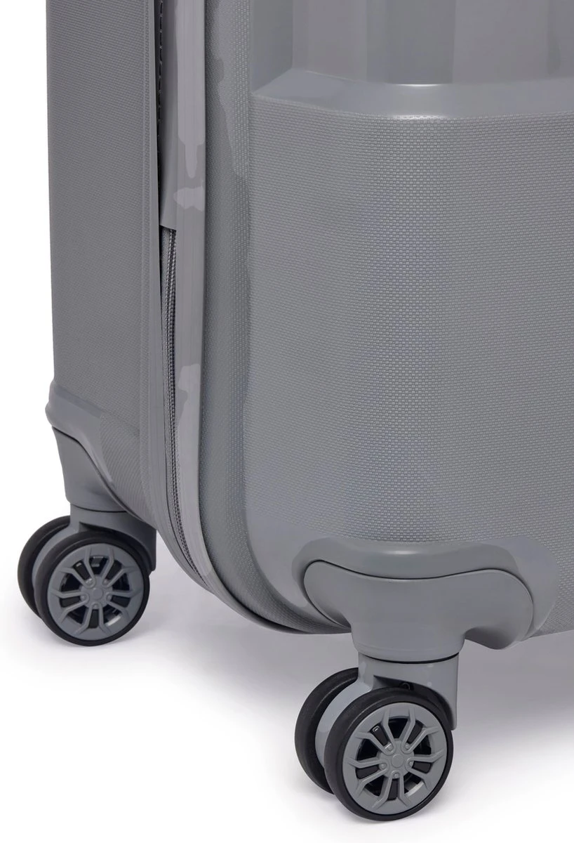 ©TROLLEYZ - Venice No.10 - Trolley - 55cm Met TSA Slot - Dubbele Wielen - 360° Spinners - 100% Polypropyleen - Handbagage Koffer In Silver Stone 8 ©TROLLEYZ - Venice No.10 - Trolley - 55cm Met TSA Slot - Dubbele Wielen - 360° Spinners - 100% Polypropyleen - Handbagage Koffer In Silver Stone - Afbeelding 6