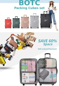 Merkloos Packing Cubes Set 7-Delig - Kleding Organizer Voor Koffers, Tassen En Backpack - Turquoise -Voyago Winkel 821x1200 14