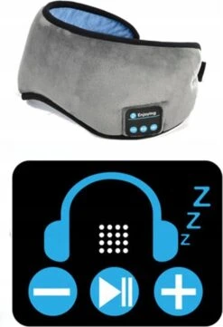Merkloos Slaapmasker - Met Muziek - Grijs - Bluetooth 5.0 - Klittenband Sluiting - Verduisterend - Slaapmasker Met Speakers - Draadloos Slaapmasker - Muziek Hoofdband - Slaap Koptelefoon -Voyago Winkel 821x1200 15