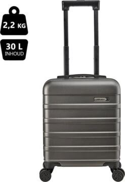 CabinMax Handbagage Koffer - Trolley 30L - Harde Reiskoffer - 45x36x20cm - Lichtgewicht - Groot Capaciteit - Steel Grey -Voyago Winkel 821x1200 6