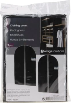 Merkloos Set Van 8x Stuks Zwarte Kledinghoezen 60 X 150 Cm - Kledinghoezen - Bescherm Hoezen Voor Kleding -Voyago Winkel 826x1200 10