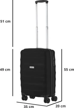 CarryOn Porter ® Handbagagekoffer - 55cm Handbagage Met TSA-slot - OKOBAN Registratie - Zwart -Voyago Winkel 829x1200 3