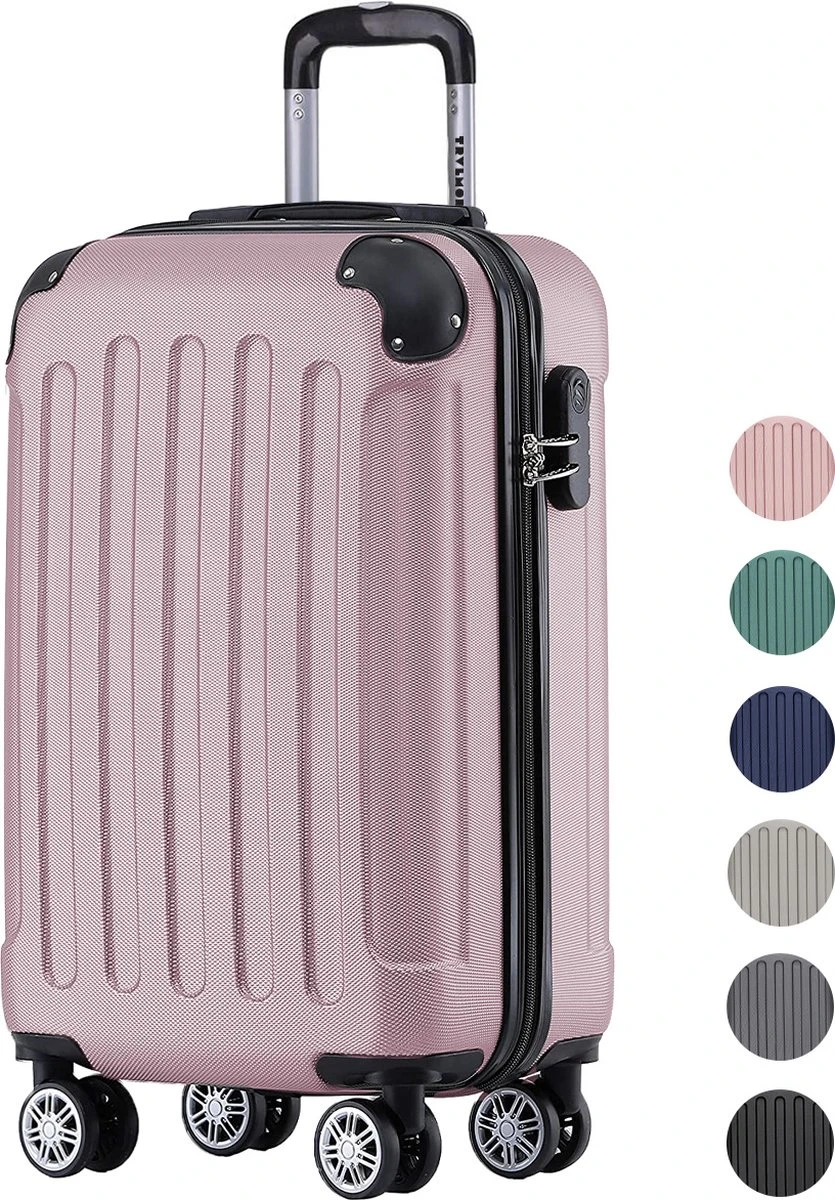 TRVLMORE Koffer - Handbagage - 54x36x20cm - 38L - Roségoud 3 TRVLMORE Koffer - Handbagage - 54x36x20cm - 38L - Roségoud